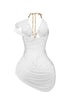 Look Again Mesh Halter Mini Dress